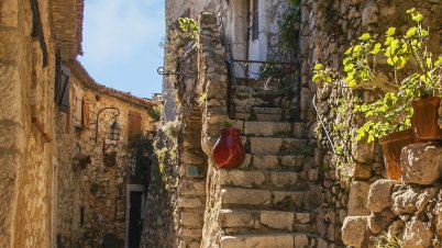 Street view of Eze village seen during a SUNNYdays Prestige Travel tour