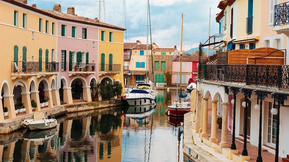 View of the waterways of Port Grimaud